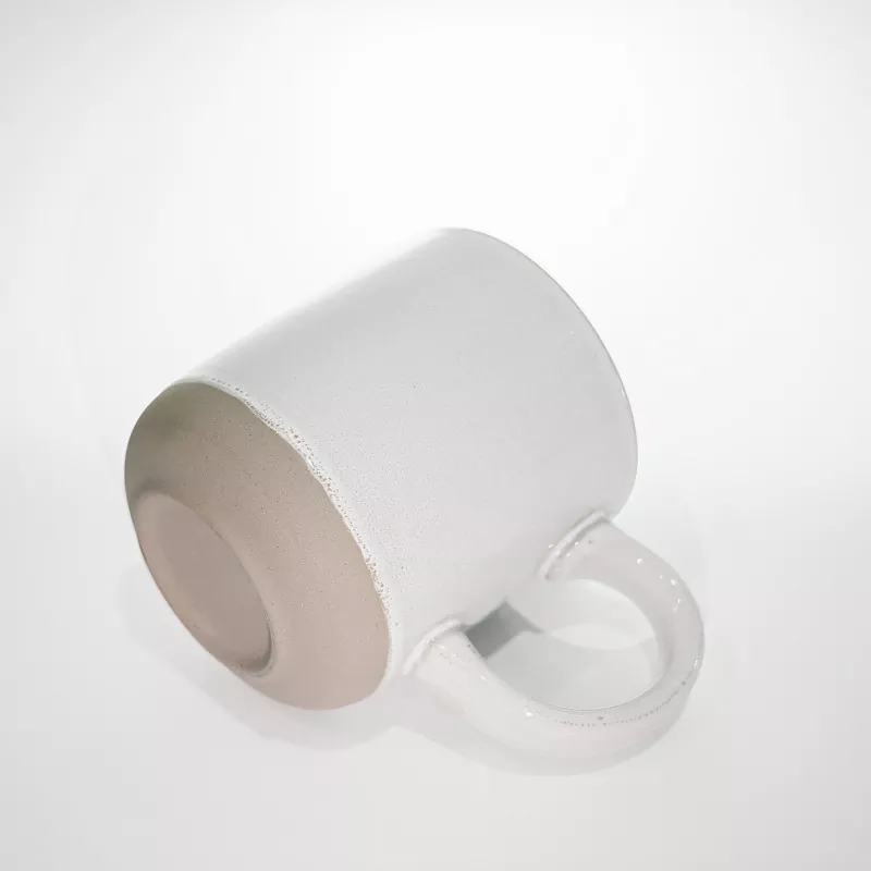 எளிய நவீன பீங்கான் பயணம் வெள்ளை குவளை